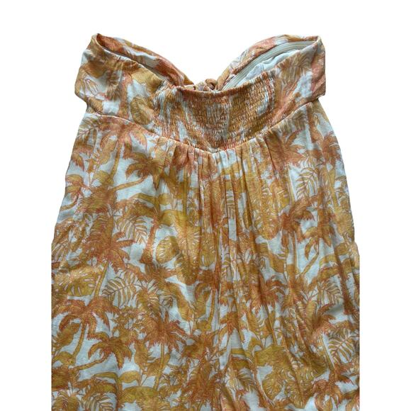 STORIA PALM TREE STRAPLESS JUMPSUIT SIZE LARGE REVOLVE - Picture 6 of 8